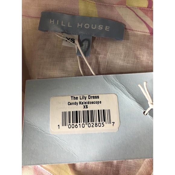 Hill House The Lily Dress Short Sleeves Linen Pink XS NWT - Picture 9 of 11